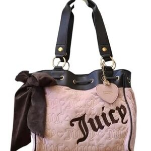 Juicy Couture Pink and Black Women's Bag